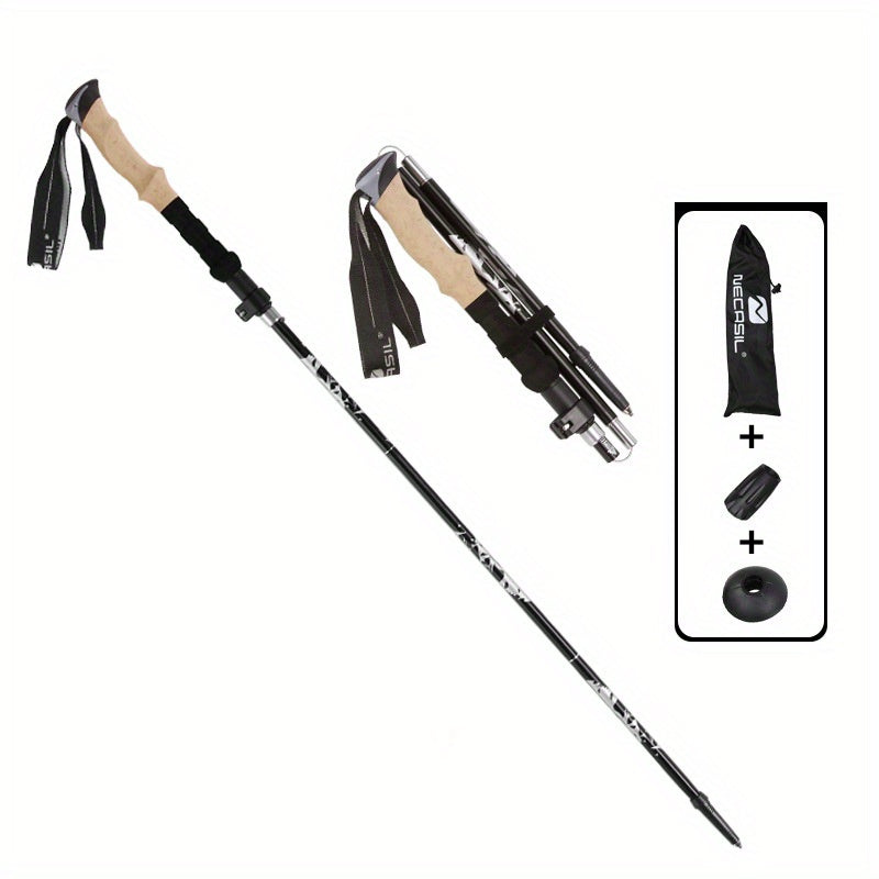 Folding Hiking Pole Ultra-light Walking Stick for Camping Hiking Trekking