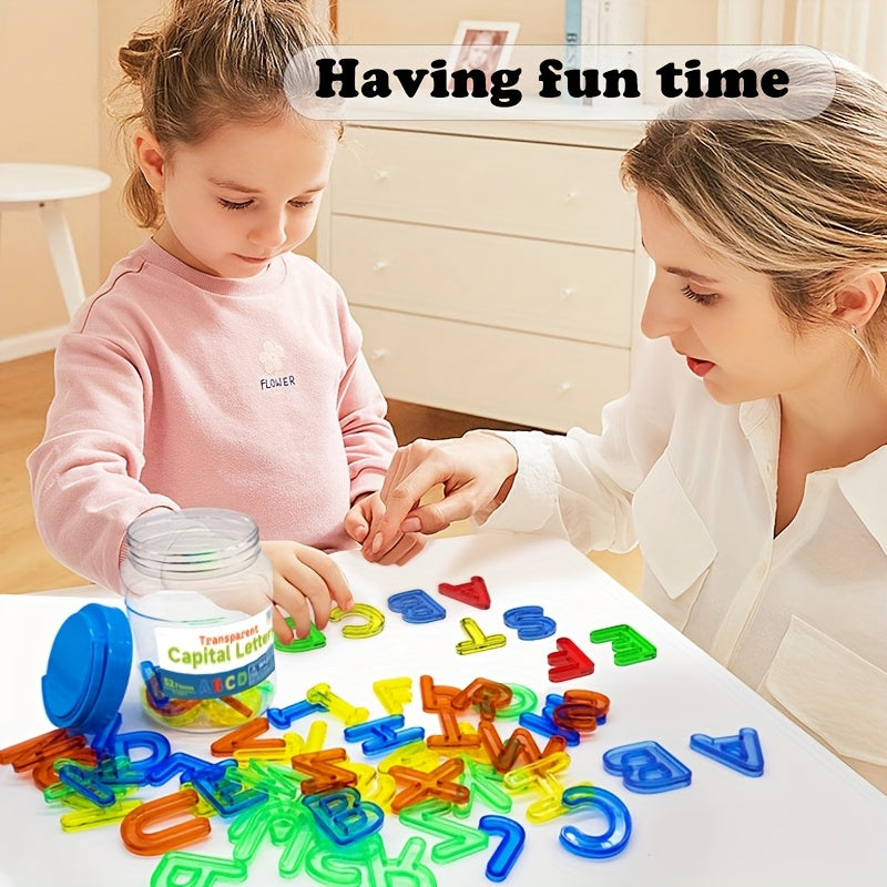 ROYLANZ Translucent Capital Letters Math Manipulatives