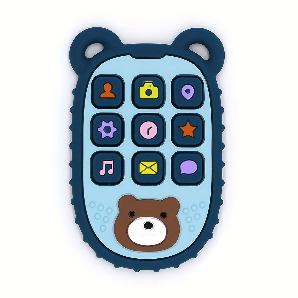 Cartoon Bear Silicone Remote Control Baby Teether Toy