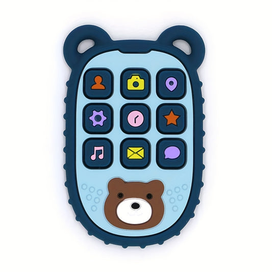 Cartoon Bear Silicone Remote Control Baby Teether Toy