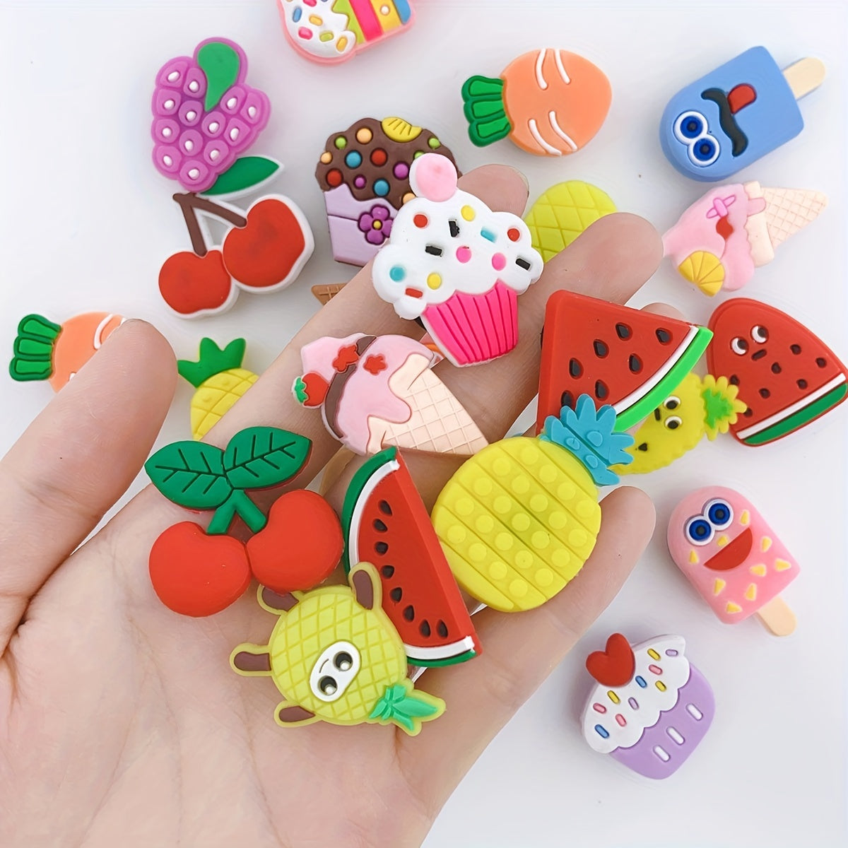 24pc Resin Shoe Charms Cartoon Shoe Buckle Clogs DIY Decoration