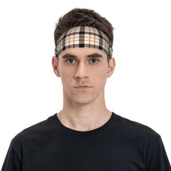Check Plaid Headband & Pattern Stretchy Fabric Comfort Fit