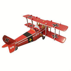 3D Red Airplane Puzzle Creative DIY Toy for Kids