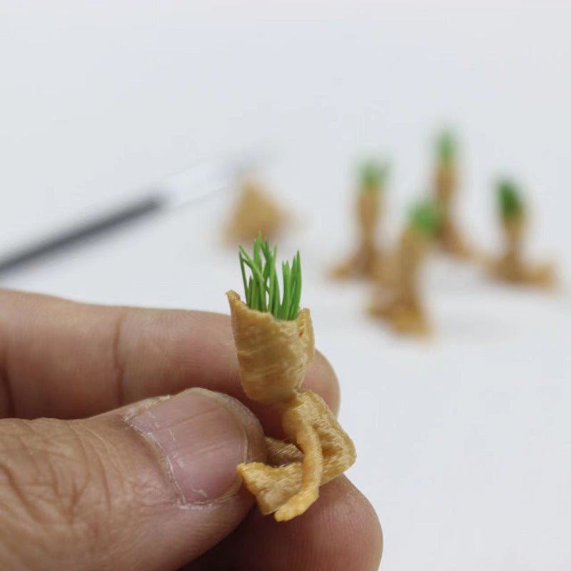 Mini Bonsai Green Plants for DIY Dollhouse Scene Modeling