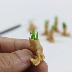 Mini Bonsai Green Plants for DIY Dollhouse Scene Modeling