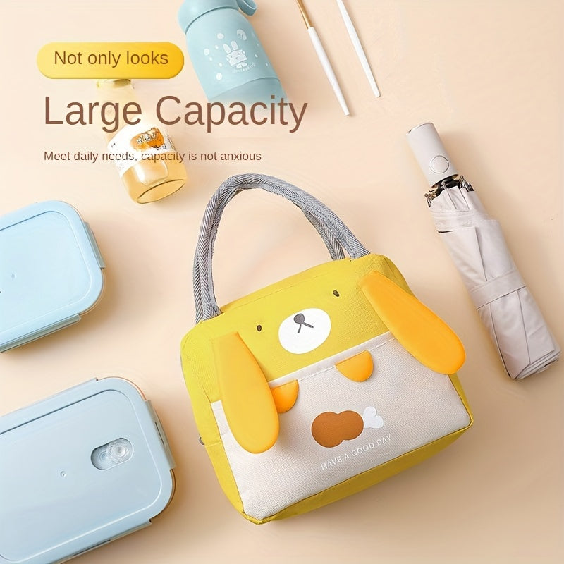 Outdoor Portable Insulation Bag Cartoon Lunch Bag Double-layer Waterproof