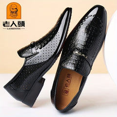 LAORENTOU Men's Leather Dress Shoes Lightweight Formal Shoes