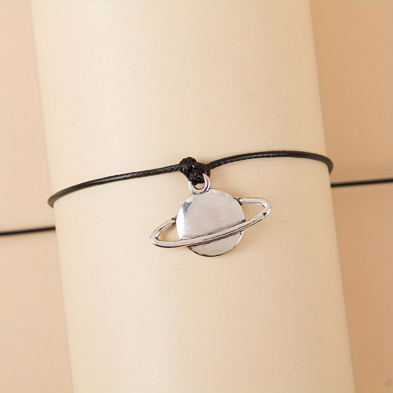 Planet String Bracelet Adjustable Rope Dainty Hand Jewelry Gift