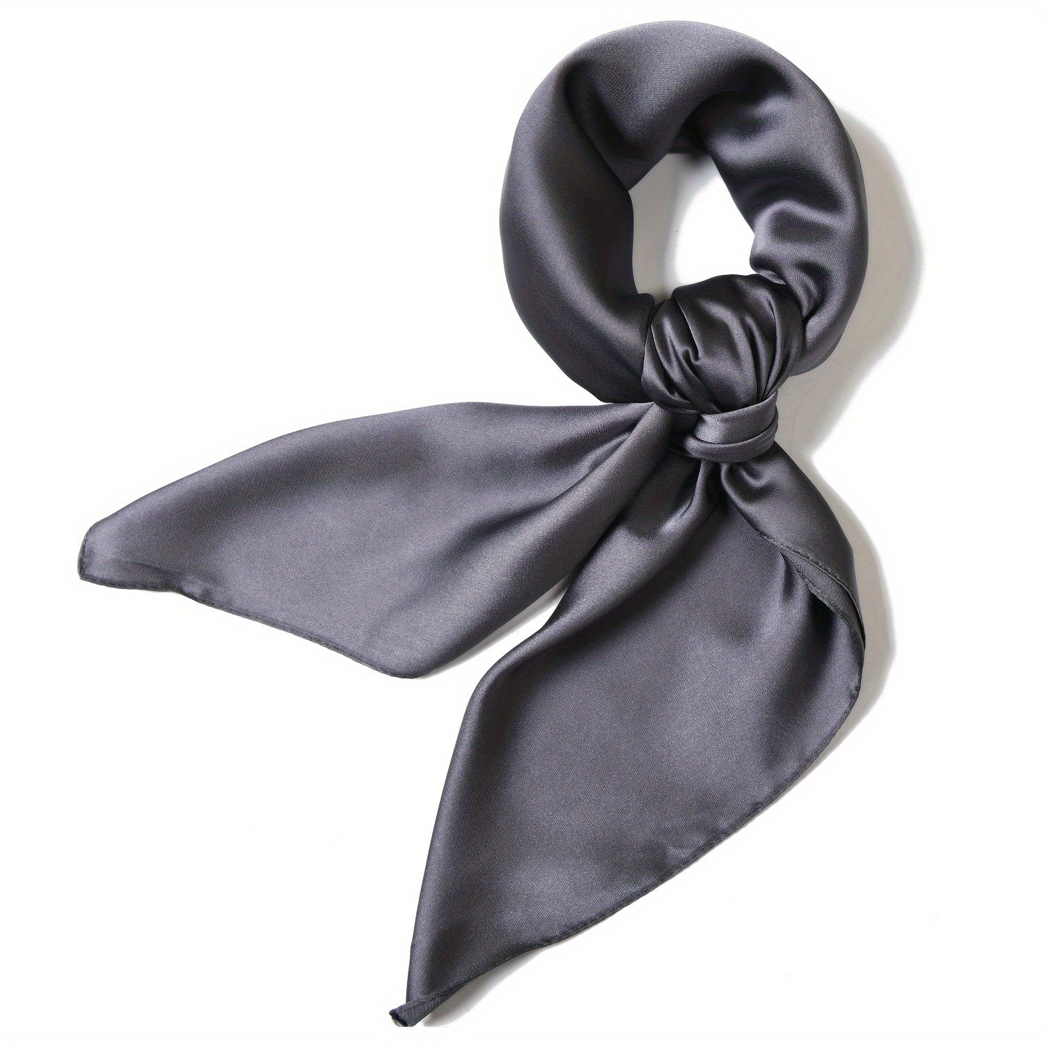 Satin Square Scarf Bandana Silk Neckerchief Women Head Wrap Hair Accessories