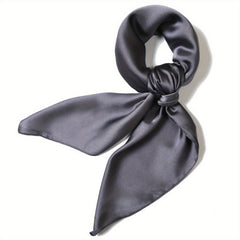Satin Square Scarf Bandana Silk Neckerchief Women Head Wrap Hair Accessories