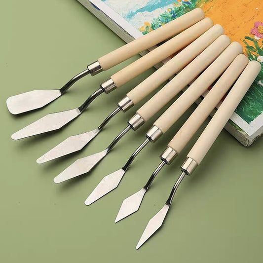 7pcs Stainless Steel Palette Knives Art Tools Set