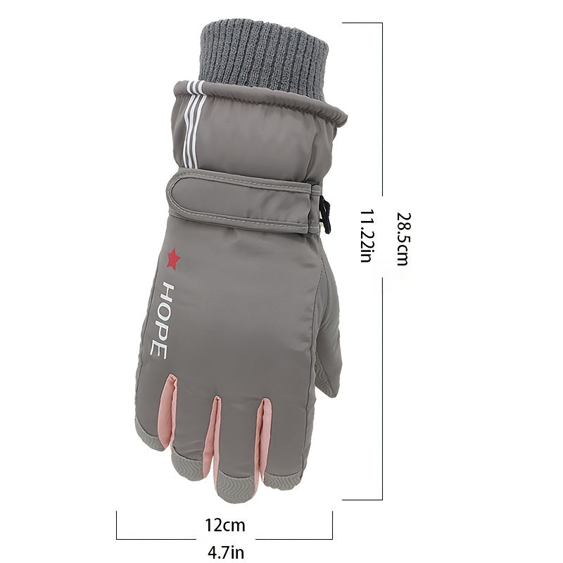 Warm Touch Screen Skiing Gloves - Windproof & Waterproof