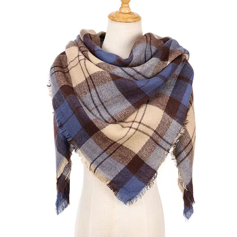 Soft Blanket Scarf Long Shawl for Winter Outdoor Hiking Camping