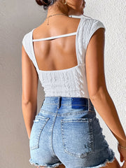Women's Solid Crew Neck Tank Top