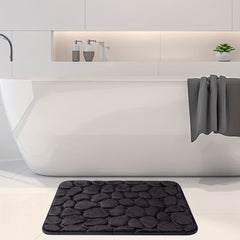 Absorbent Floor Mat Sponge Stone Texture Coffee Non slip Bathroom Floor Mat