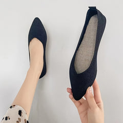 Women's Lightweight Knit Slip-on Shoes Soft Sole Low Top Casual Footwear