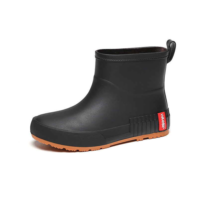 Women's Solid Rain Boots Waterproof Non Slip Short Boots