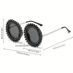 Y2K Rhinestone Sunglasses Funny Party Club Sun Shades Decorative Glasses