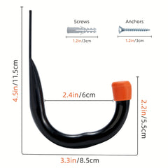 6pcs Heavy Duty Garage Hooks Wall Storage Utility Hooks For Tool Room