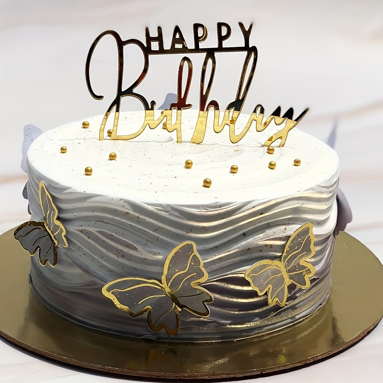 1pc Letter Graphic Cake Top Happy Birthday Art Cake Plate DIY