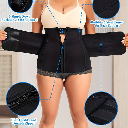  Zipper Waist Trainer Tummy Control Shaper