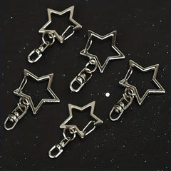 Pentagram Keychain Star Ring Backpack Car Pendant