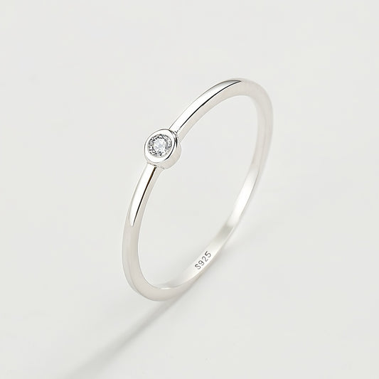 925 Silver Zircon Ring Wedding Jewelry Gift