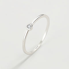 925 Silver Zircon Ring Wedding Jewelry Gift
