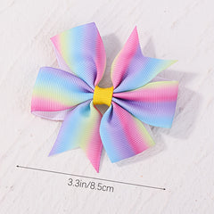 2pcs Bow Hair Clip Ponytail Clip Baby Girls Hair Accessories Set