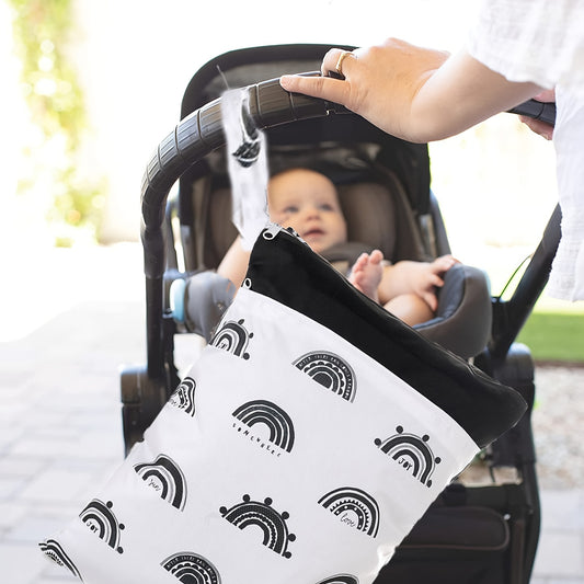 Reusable Wet Dry Bags for Baby Cloth Diapers - Stroller Toiletries Travel