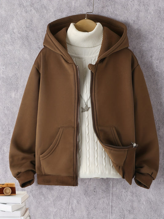 Boys Brown Hoodie Jacket