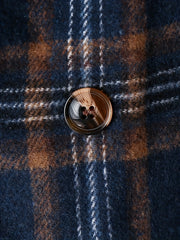 Boy's Plaid Fleece Jacket Button Up With Pockets