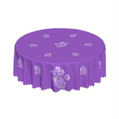 Colorful Flower Pattern Polyester Tablecloth Waterproof Stain Resistant