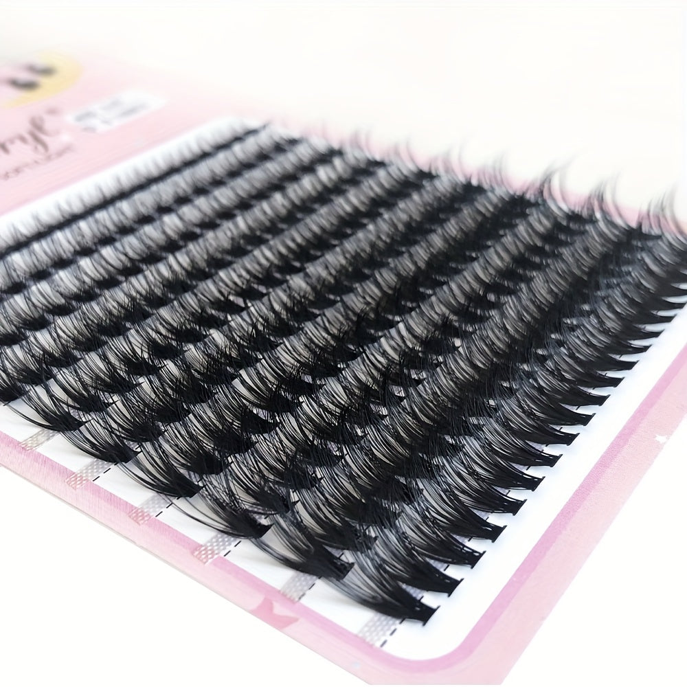 200 Clusters Soft Faux Mink Eyelash Ext. DIY Grafting 16mm Mixed Lengths