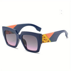 Y2K Oversized Square Sunglasses Retro Block Tortoiseshell UV400 Shades