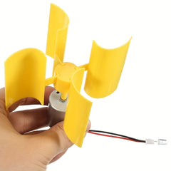 2pcs DIY Wind Turbine Generator Kit 4 Blade Micro Vertical Motors