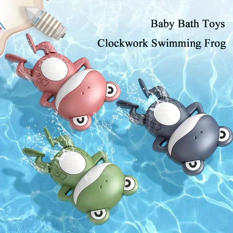 Baby Splashing Frog Toy Wind up Small Frog Swimming Bath Toy Gift