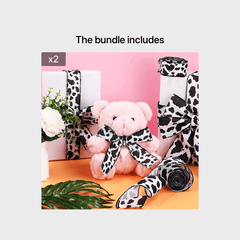 Cow Print Wired Edge Ribbon Cow Spot Pattern Ornaments Fabric Ribbons