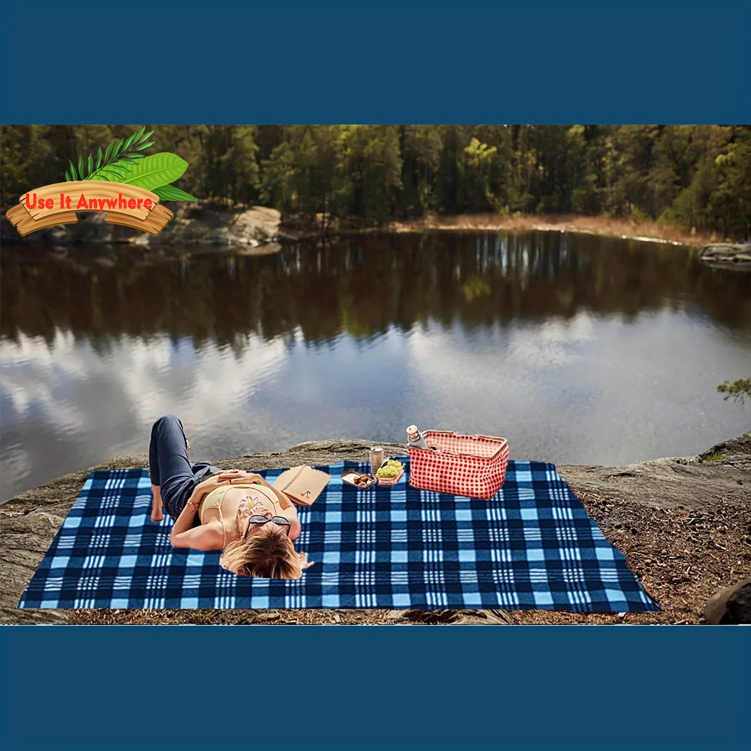Foldable Waterproof Picnic Mat Plush Fabric Outdoor Camping Mat
