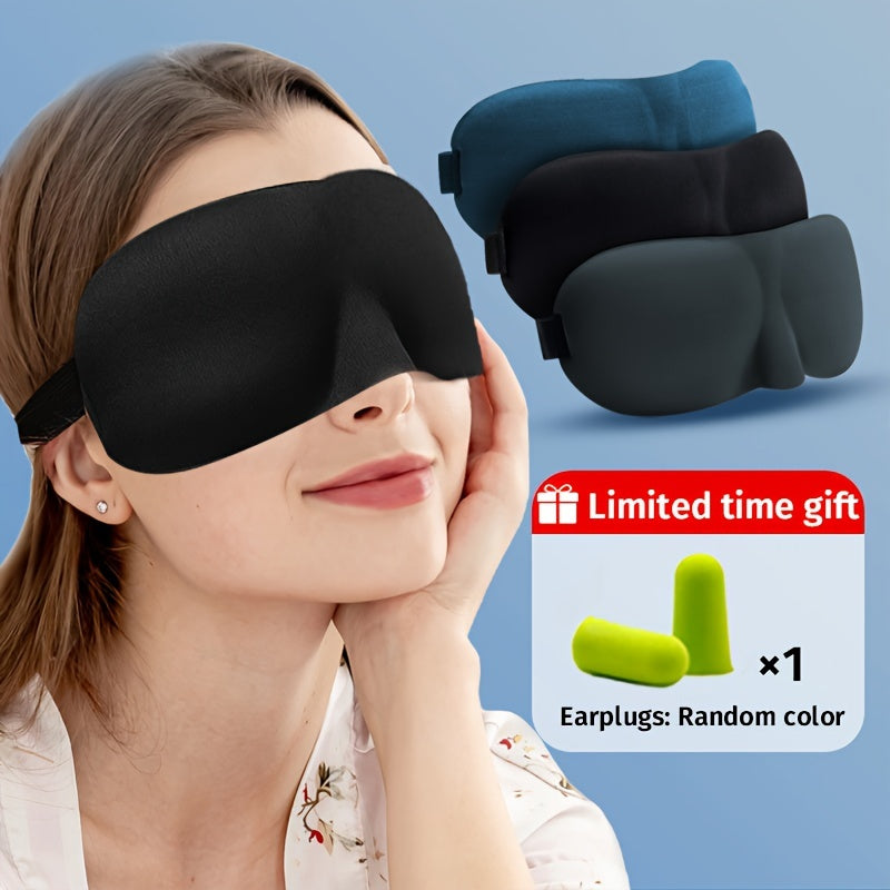3D Eye Mask for Travel Comfortable Sleep Blackout Night Sleeping Eyeshade