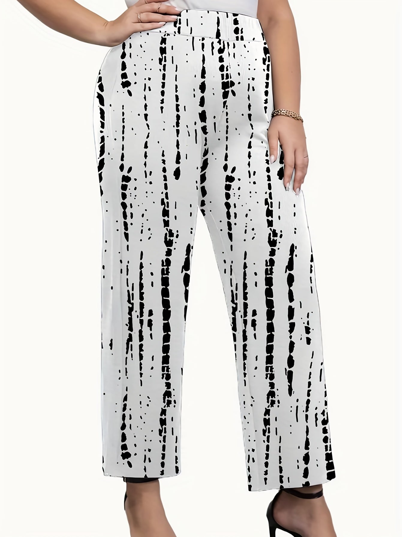 Tie Dye Wide Leg High Rise Trousers