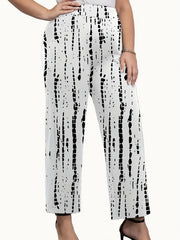  Tie Dye Wide Leg High Rise Trousers