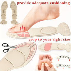 Breathable Cuttable Insoles for High Heeled Shoes Women 13-39in