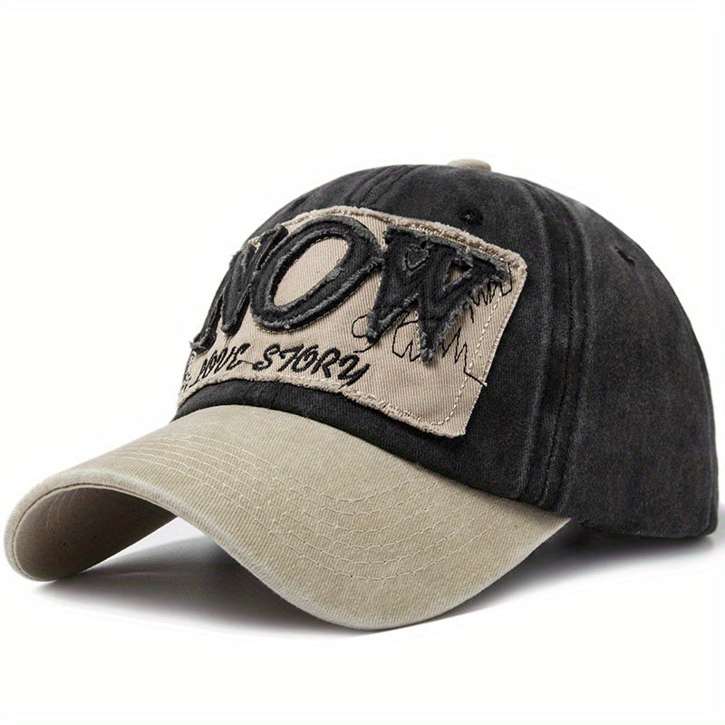 Vintage Embroidered Baseball Cap Unisex Cotton Sun Hat