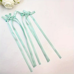 2pcs Braided Hair Ribbon Bow Hairpin Ponytail Headdress Tie Hair Accessories