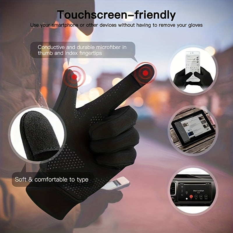 Winter Fitness Gloves Touch Screen Windproof Warm Coldproof Women Men