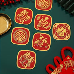10pcs Chinese Year Door Hooks Self Adhesive Wall Hooks Spring Decoration