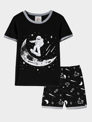 Boys Astronaut Skateboard Rocket Pajamas Set