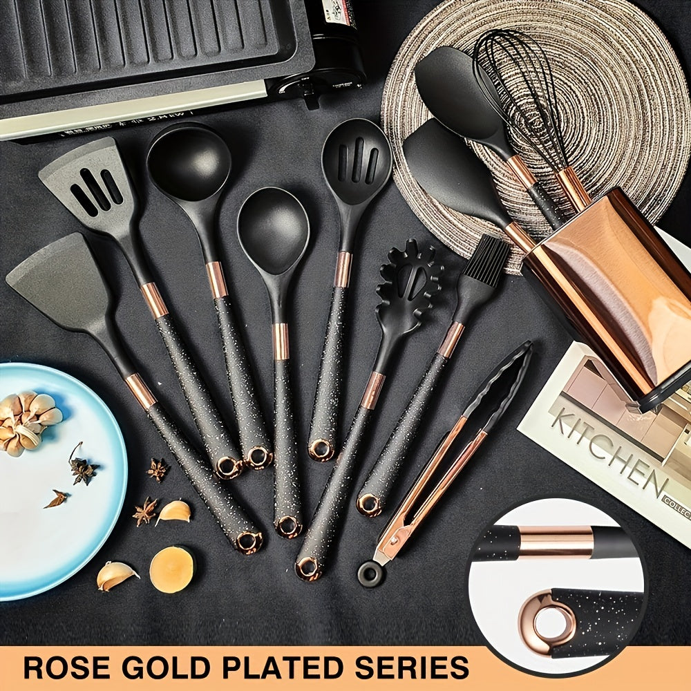 Silicone Utensil Set Non Stick Kitchen Tools Washable Cooking Utensils Kit