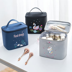 Cartoon Unicorn Square Cosmetic Bag Waterproof Makeup Case